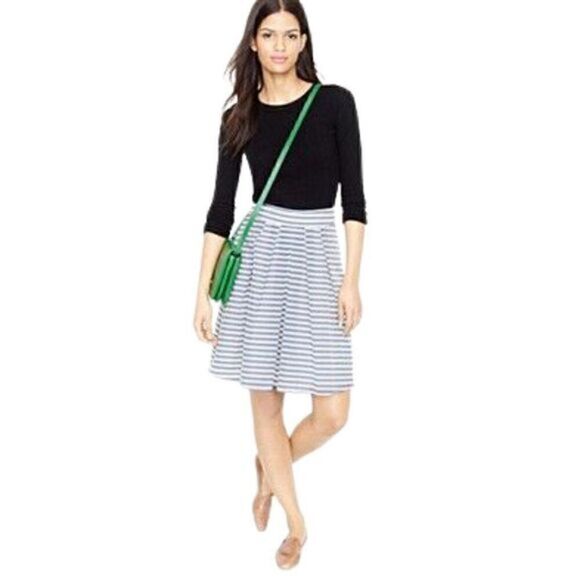 J. Crew Preppy Coaster Striped Gimlet Flared Skirt - Picture 1 of 8
